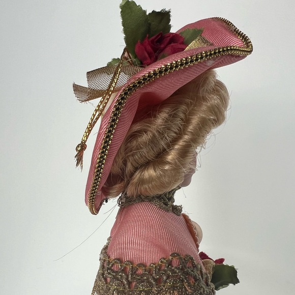 Vintage Kurt S Adler KSA Victorian Porcelain Doll Christmas Ornament Mauve Pink - Picture 13 of 16